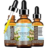 Italian PISTACHIO OIL Pistacia Vera 100% Pure Natural Refined 1 Fl.oz.- 30 ml for for Face, Skin, Body, Hair, Lip, Nails. Rich in vitamin E by Botanical Beauty