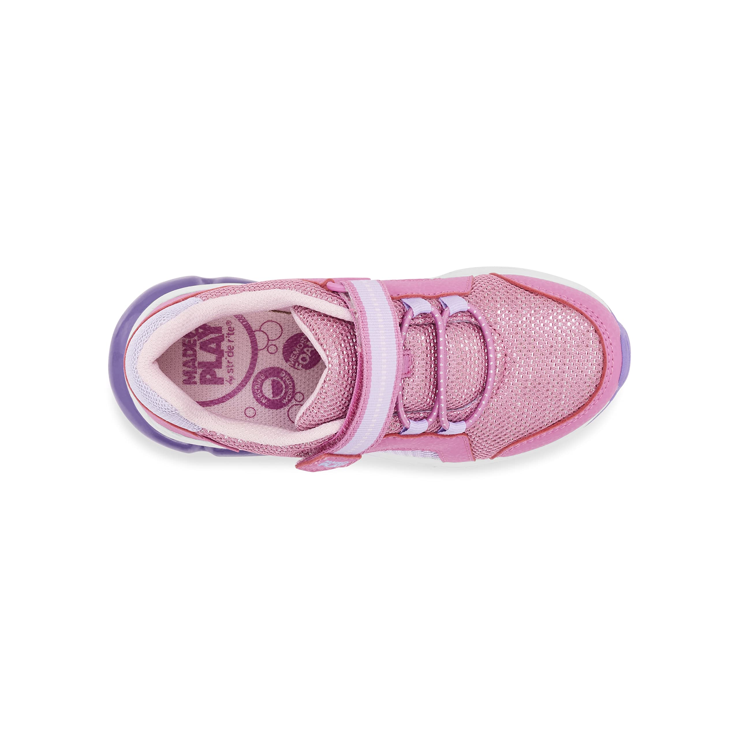 Stride Rite Girls M2P Lumi Bounce Sneaker, Pink, 13 Wide Little Kid