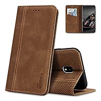 for Samsung J3 2018 Case Luxury PU Leather Flip Case for Samsung Galaxy J337 Flip Folio Wallet Case Women Men Cover with Card Holder Magnetic Closure Kickstand Shockproof 5.0