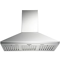 KOBE Range Hoods CHX8136SQB-1, 36-Inch, Stainless Steel CHX81 Series, Wall Mount Range Hood