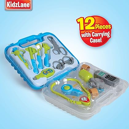 Kidzlane Doctor Kit for Kids | Kids Doctor Playset with Electronic Stethoscope | Toy Medical Kit for Kids | Pretend Play Doctor Set for Toddlers | Children's Realistic Dr. Kit with Sounds