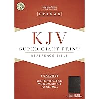 KJV Super Giant Print Reference Bible, Black Bonded Leather Indexed (King James Version) KJV Super Giant Print Reference Bible, Black Bonded Leather Indexed (King James Version) Bonded Leather