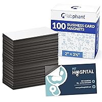 Business Card Magnets Pack of 100 – Customize with Peel and Stick Adhesive Magnet to Create Personalized Magnetic Business Cards as Promotional Items - Essential Large, Mid and Small Business Supplies