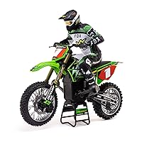 RC Motorcycle Promoto-MX 1/4 Motorcycle Ready-to-Run Combo Includes Battery and Charger Pro Circuit LOS06002 Green
