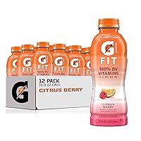 Fit Electrolyte Beverage, Healthy Real Hydration, Citrus Berry, 16.9.oz Bottles (12 Pack)
