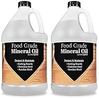 Mineral Oil for Cutting Boards and All Wood Care, Ultrapure Food Grade Made in USA (2 Gallons) - Condition Wood, Butcher Block Countertop, Stainless Steel, Knife, Tools, And Equipment