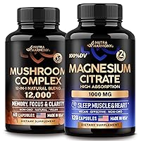 NUTRAHARMONY Mushroom Complex 12-in-1 & Magnesium Citrate Capsules