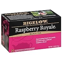 Bigelow Tea Raspberry Royale Black Tea, Caffeinated Tea with Raspberry, 20 Count Box (Pack of 6), 120 Total Tea Bags