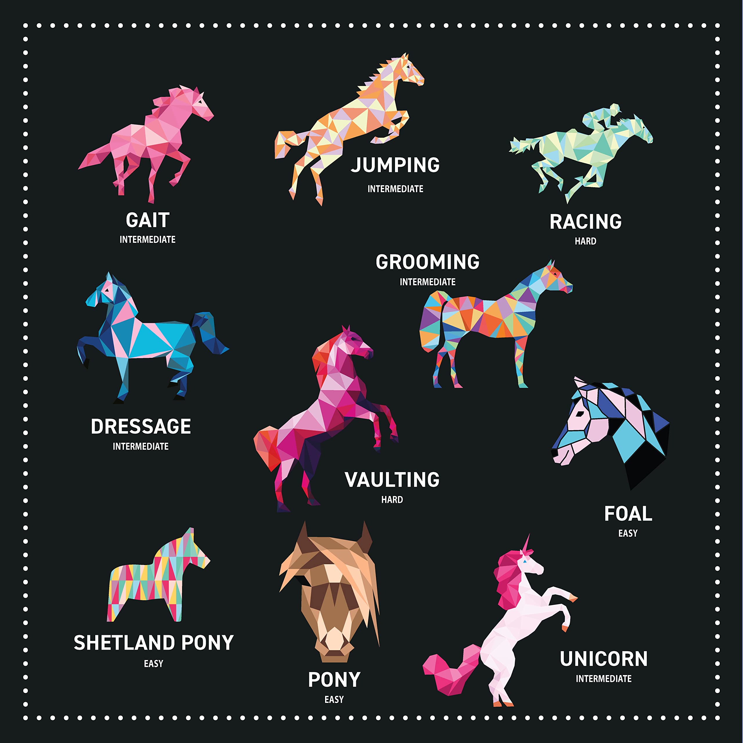 My Sticker Paintings: Horses: 10 Magnificent Paintings (Happy Fox Books) For Kids 6-10 to Create Beautiful Horse Pictures with Up to 80 Removable, Reusable Stickers for Each Design, plus Fun Facts