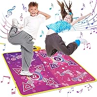 Dance Mat, Dance Games Toys for Kids Girls Boys Age 3-12, Electronic Dance Pad with Built-in 8 Music 8 Modes 3 PK Challenge Levels, Christmas Birthday Gift