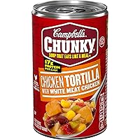 Chunky Soup, Chicken Tortilla Soup with Grilled White Meat Chicken, 18.6 Oz Can