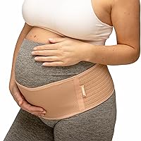 Pregnancy Support Belt Maternity Belly Band for Pregnant Women | Helps with Back, Hip & Pelvic Pain | 50-Page Book with Exercises Included