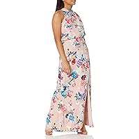Adrianna Papell Women's Floral Satin Jacquard Gown