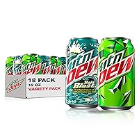 Mountain Dew, 2 Flavor Baja Blast Variety Pack (Baja Blast, Original Dew), 12 Fl Oz Cans (Pack of 18)