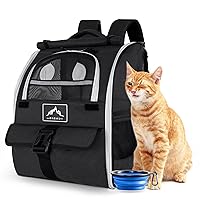 Pet Carrier Backpack for Dogs and Cats,Puppies,Ventilated Design Breathable Dog Carrier Backpack,Cat Bag for Hiking Travel Camping Outdoor Use,Black