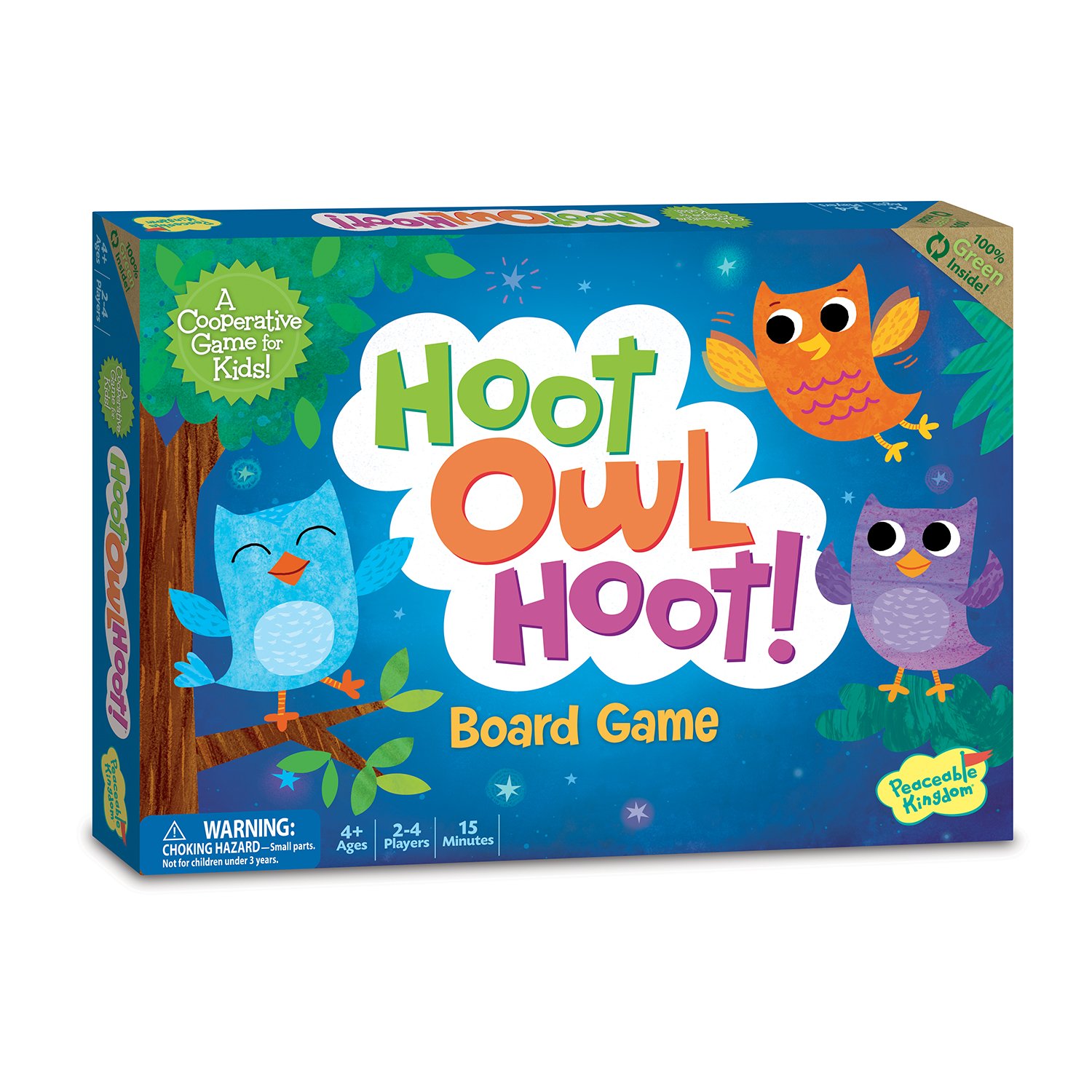 Peaceable Kingdom Hoot Owl Hoot Cooperative Color Matching Game for 2 to 4 Kids Ages 4+