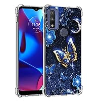 for Moto G Pure Case, Moto G Power 2022 Case,TPU Soft Rubber Four Corners Reinforced Anti-Fall Mobile Phone case Cover for Motorola Moto G Pure 2021/ Moto G Power 2022 (Butterfly)