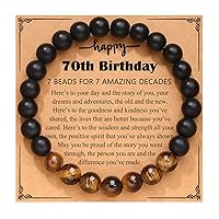 UPROMI 21st/30th/40th/50th/60th/70th Birthday Gifts for Him, Elastic Rope Bracelet for Men