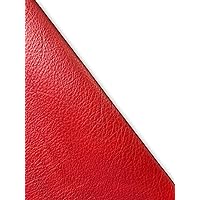 Natural Grain Cowhide Leather Skins (Red, 20 Square Feet (Full Side))