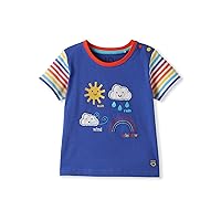kIDio Organic Cotton Applique Baby Infant Toddler T-Shirt - Boy Girl Tee - Short Sleeve (0-4 Years)