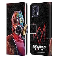 Head Case Designs Officially Licensed Watch Dogs Legion Alpha2zero Key Art Leather Book Wallet Case Cover Compatible with Motorola Moto G73 5G