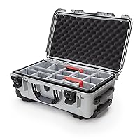 Nanuk 935 Waterproof Carry-On Hard Case with Wheels and Padded Divider - Silver