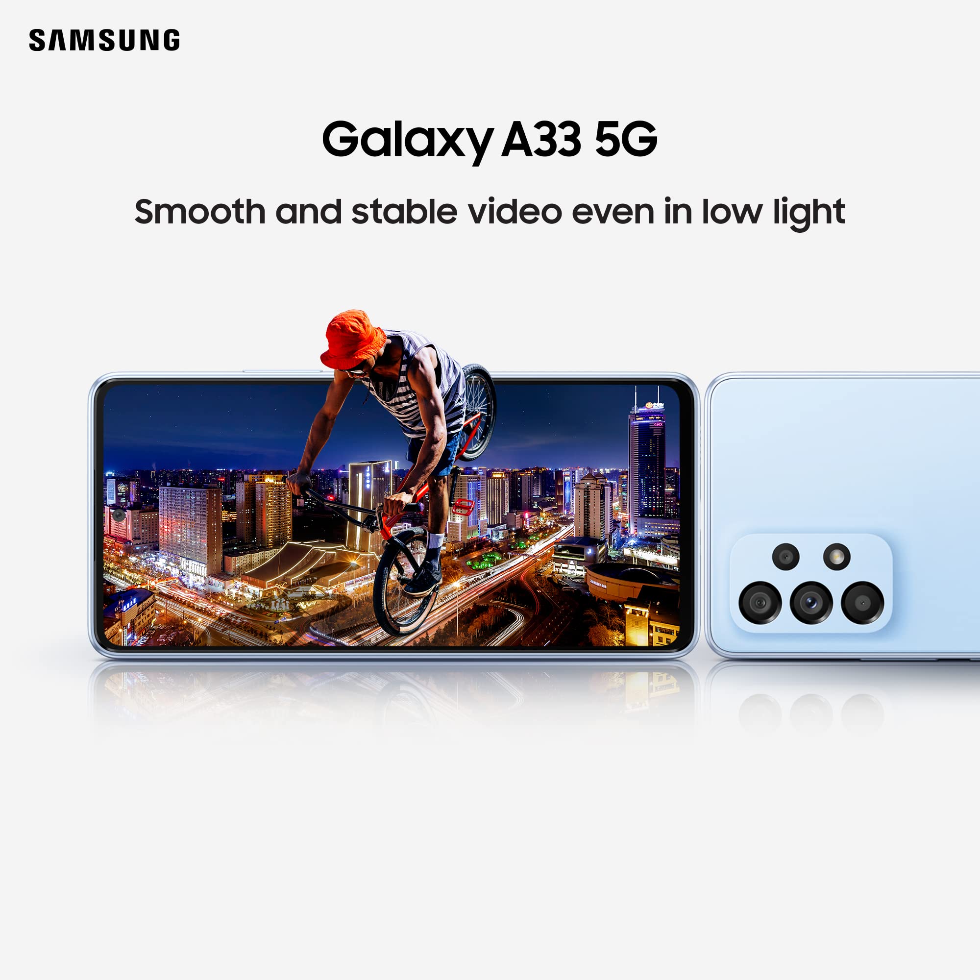 Samsung Galaxy A33 5G Mobile Phone SIM Free Android Smartphone 128 GB Blue 3 Year Warranty