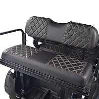 Golf Cart Seat Covers for Club Car & EZGO & Yamaha Replace Back/Rear Seat Cushions, Multiple Colors, Durable Vinyl, Easy to Install
