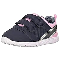 Carter's Every Step Girl's Relay Sneaker, Navy-Pink, 2 M US Infant
