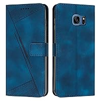 Smartphone Flip Cases Compatible with Samsung Galaxy S7 wallet flip phone case card slot holder flip cover phone case wrist strap phone case compatible with Samsung Galaxy S7 Flip Cases (Color : Blue