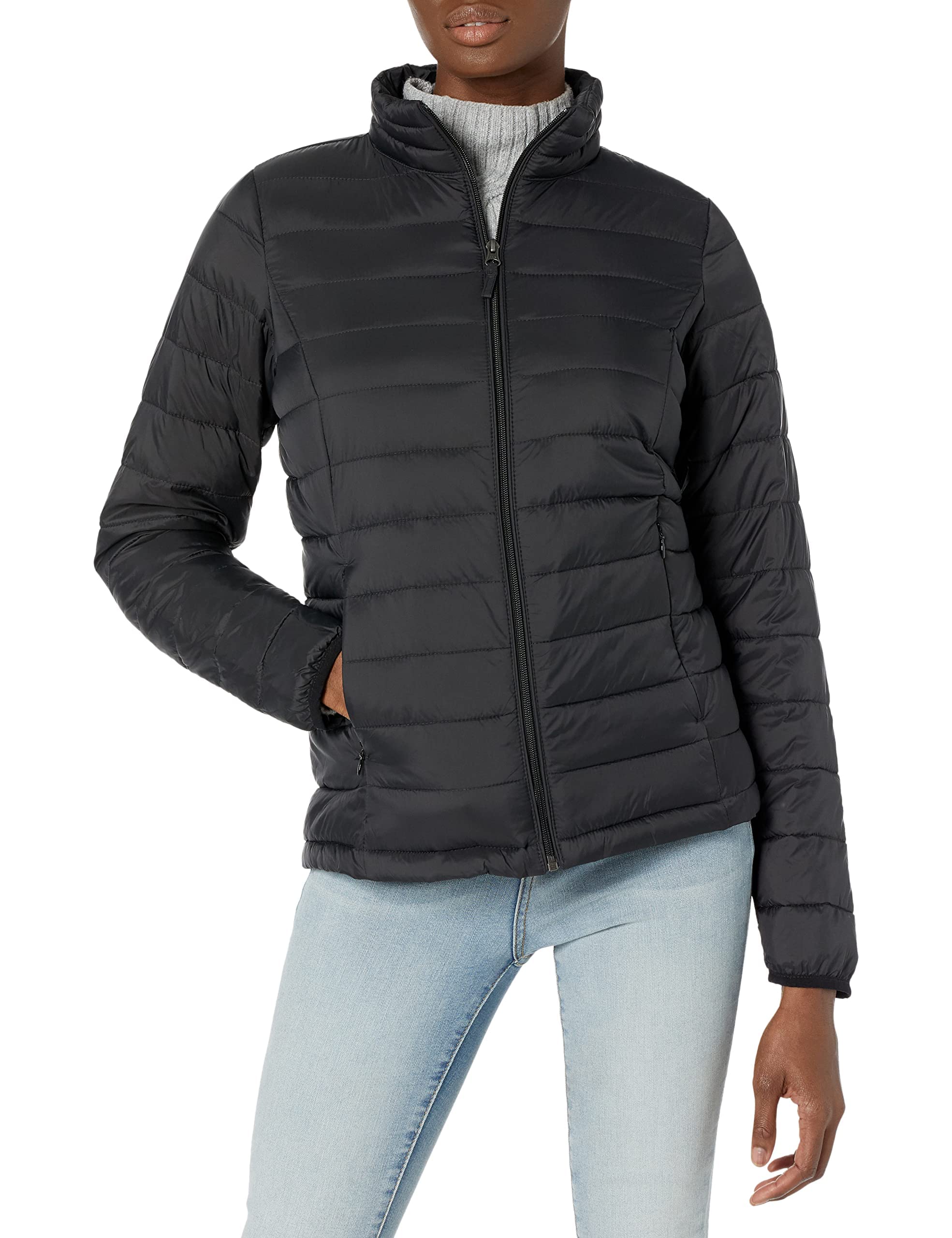 Amazon Essentials Women's Lightweight Long-Sleeve Water-Resistant Puffer Jacket (Available in Plus Size)