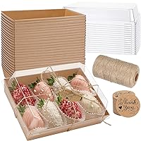 30 Pack Paper Charcuterie Boxes with Clear Secure Lids, 7