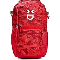 Under Armour unisex-adult Utility Baseball Backpack Print, (602) Red / / White, One Size Fits All