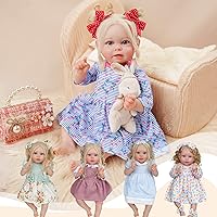 JIZHI Lifelike Reborn Baby Dolls - 18 in Realistic Baby Dolls Real Life Cloth Body Baby Dolls Girl Stella with Gift Box for Kids Age 3 4 5 6 7 8 9 10 +