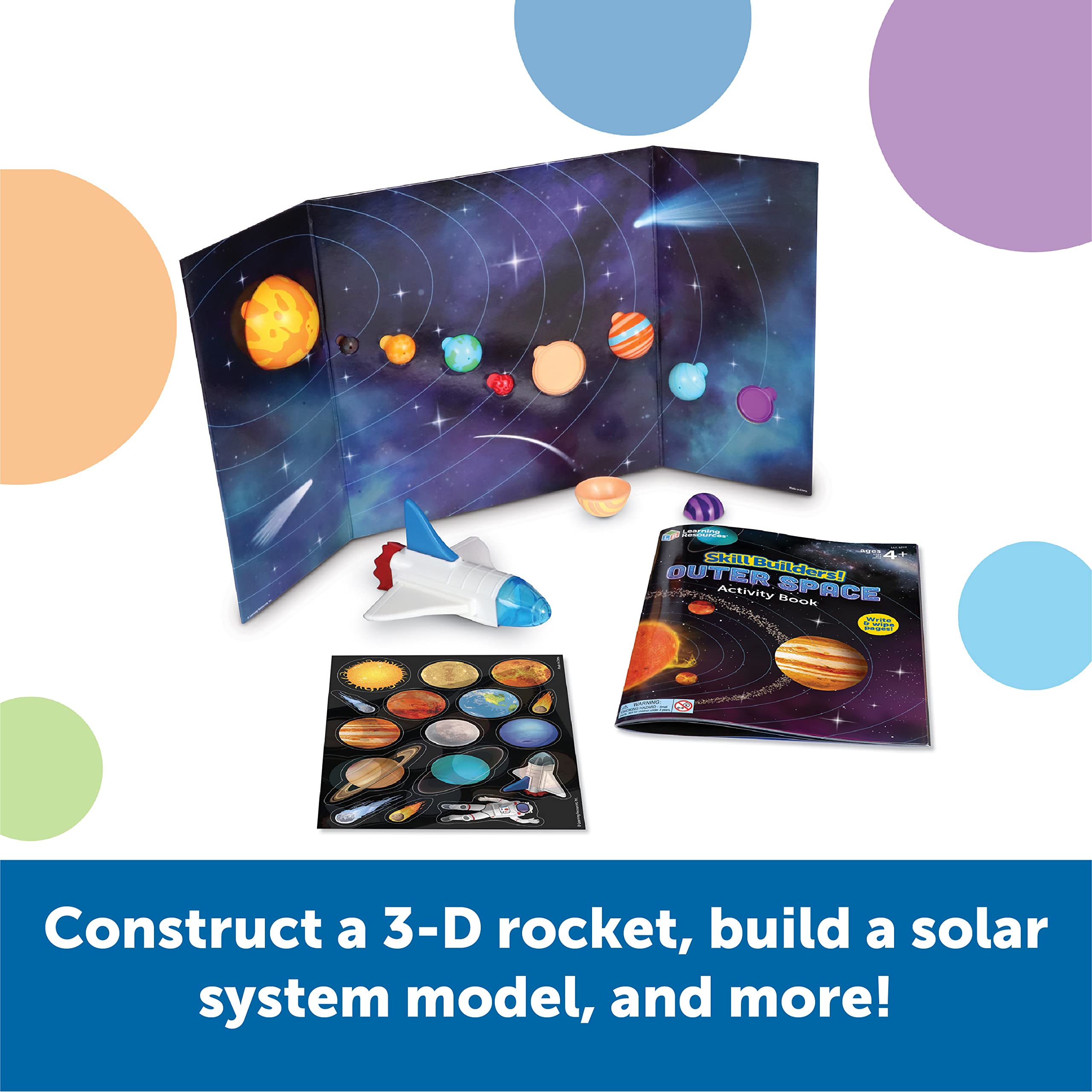 Learning Resources Skill Builders! Outer Space Activity Set,17 Pieces, Ages 4+, Preschool Learning Activities, Preschool Science, Preschool Activity Book,STEM Toys,Science Toys for Toddlers