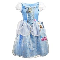 Disney Princess Cinderella Costume, Sing & Shimmer Musical Sparkling Dress, Sing-A-Long to “A Dream is A Wish Your Heart Makes” Perfect for Party, Halloween or Dress Up [Amazon Exclusive]