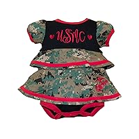 Marine Woodland Baby Ruffle Dress