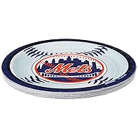 NY Mets Round Disposable Party Plates - 9