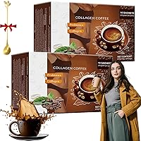 Coffee Collagen from Japan,Coffee Collagen,Collagen Coffee Supplement, Collagen Coffee Powder,100% Pure & Organic Instant Coffee, Collagen Coffee Powder for Women and Men (2Box)