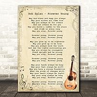 Forever Young Song Lyric Vintage Quote Print