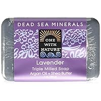 One With Nature Dead Sea Mineral Soap Lavender, 7 Ounce