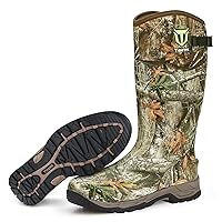TIDEWE Rubber Hunting Boots, Waterproof Insulated Next Camo G2 Warm Rubber Boots with 7mm Neoprene, Durable Outdoor Hunting Boots for Men (Size 5-14)