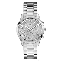 Guess Women's Multi-Dial Solar Watch with Stainless Steel Strap