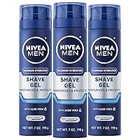 Maximum Hydration Shave Gel with Aloe Vera and Provitamin B5, 3 Pack of 7 Oz Cans