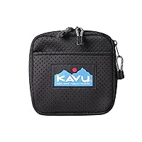 KAVU Tybee Cube Mini Belt Bag, Cable Electronics Accessory Pouch - Black
