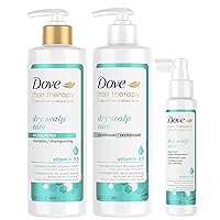 Hair Therapy Regimen Hair Set Shampoo, Conditioner and Leave-On Scalp Treatment for Dry Scalp with Vitamin B3
