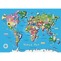 Ravensburger World Map 60 Piece Jigsaw Puzzle for Kids – Every Piece is Unique, Pieces Fit Together Perfectly