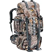 NEW VIEW Hunting Backpack with Waterproof Rain Cover, 60L Camo Backpack for Men, 600D Hunting Bag for Hunters, Hiking, Camping