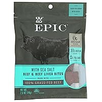 EPIC PROVISIONS Sea Salt Beef & Beef Liver Bites, 2.5 OZ