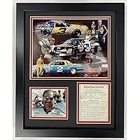 Legends Never Die Dale Earnhardt Sr NASCAR Collectible | Framed Photo Collage Wall Art Decor - 12